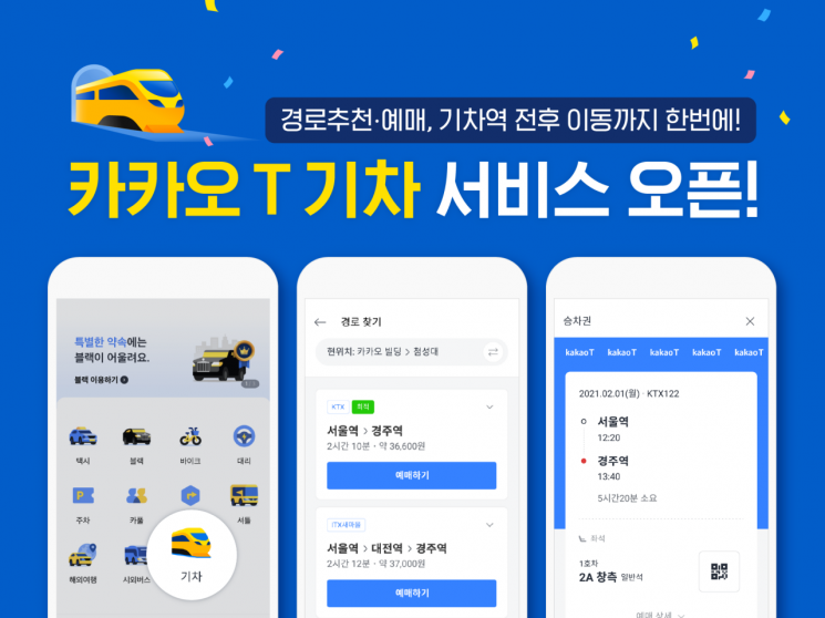 네이버·카카오, 같은 듯 다른 기차 예매 서비스 