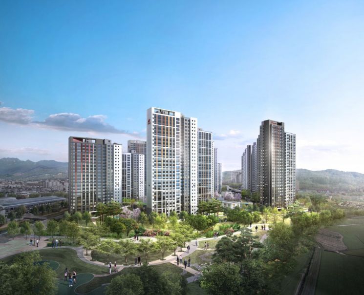힐스테이트 용인 둔전역 투시도 / 사진=현대건설 제공.