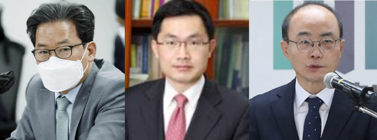 (왼쪽부터)심재철 법무부 검찰국장, 이정수 서울남부지검장, 조종태 서울고검 차장검사. /연합뉴스 및 서울남부지검 홈페이지