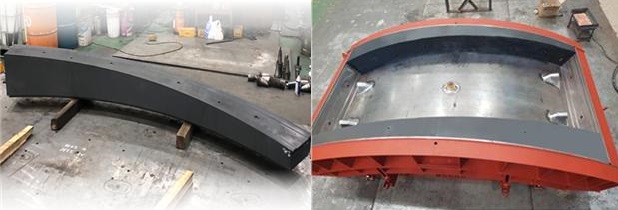 TBM 세그먼트 거푸집 내부에 3D프린팅으로 제작한 채움재를 적용한 모습.