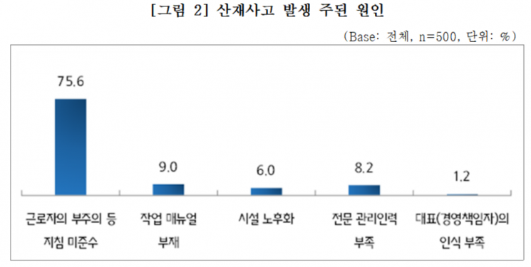 산재사고 발생 원인. [사진 = 중소기업중앙회]