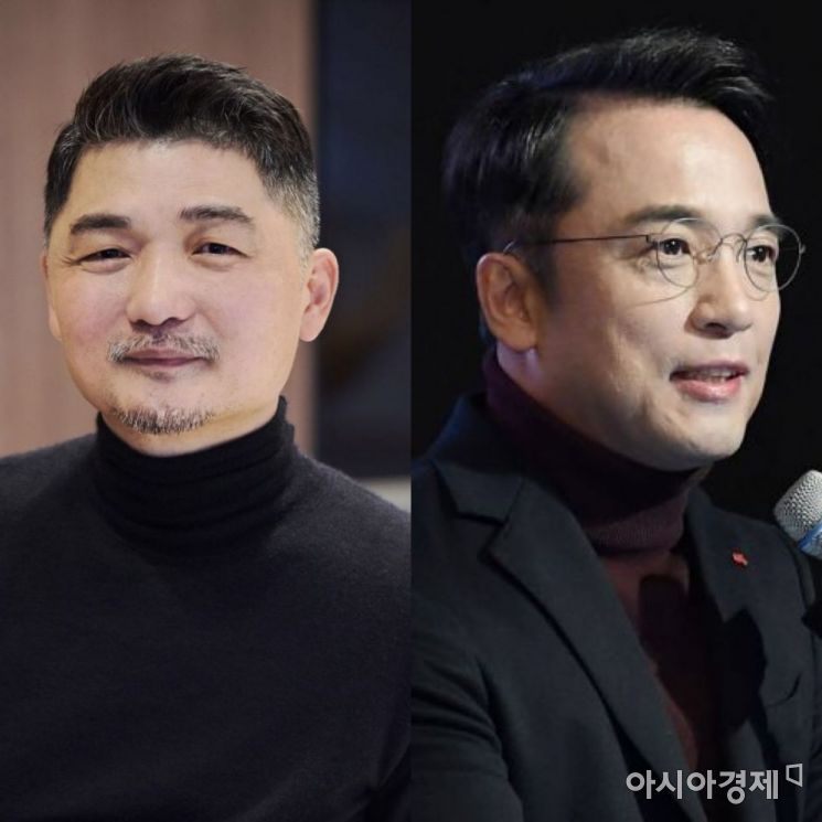 Kim Beom-su, Chairman of the Kakao Board of Directors (left), Kim Taek-jin, CEO of NCSoft.