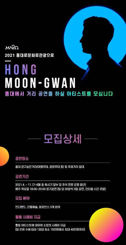 마포구 홍대 거리공연 하실 아티스트 모십니다 