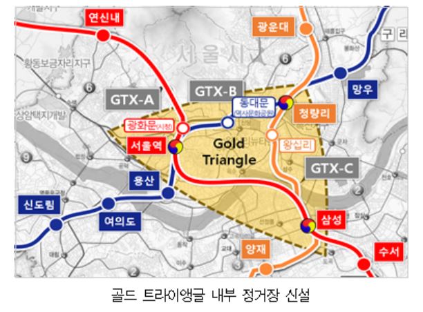 서울시, GTX A·B·C 노선에 '3개소 환승거점' 추가 신설 요청