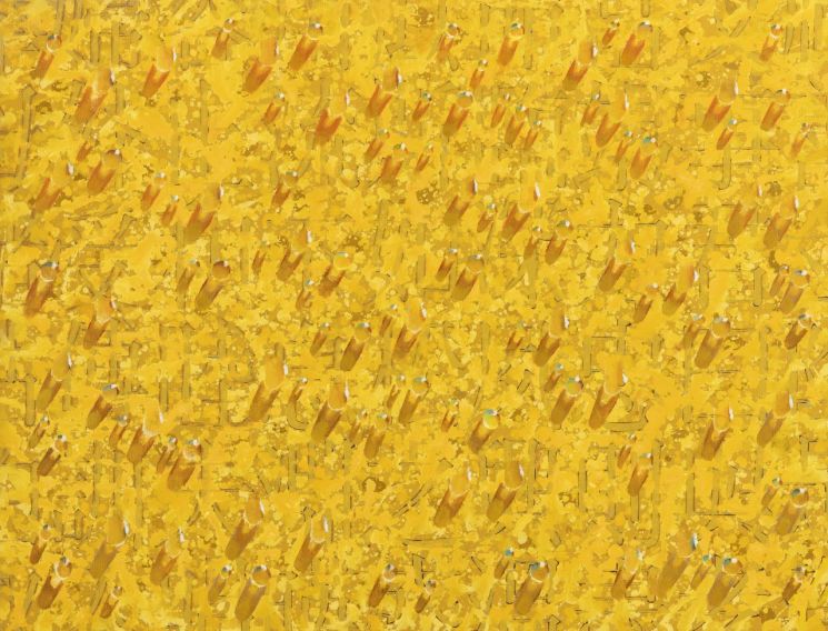 김창열 Kim Tschang-Yeul_회귀 Recurrence 캔버스에 아크릴릭, 유채 Acrylic and oil on canvas, 89 x 116cm_2016_갤러리현대
