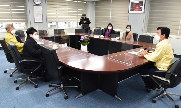 조규일 진주시장, 무지개 동산 회 임원진과 간담회 가져