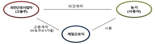 외국인 파견근로 시범사업 개념도.(자료=농림축산식품부)