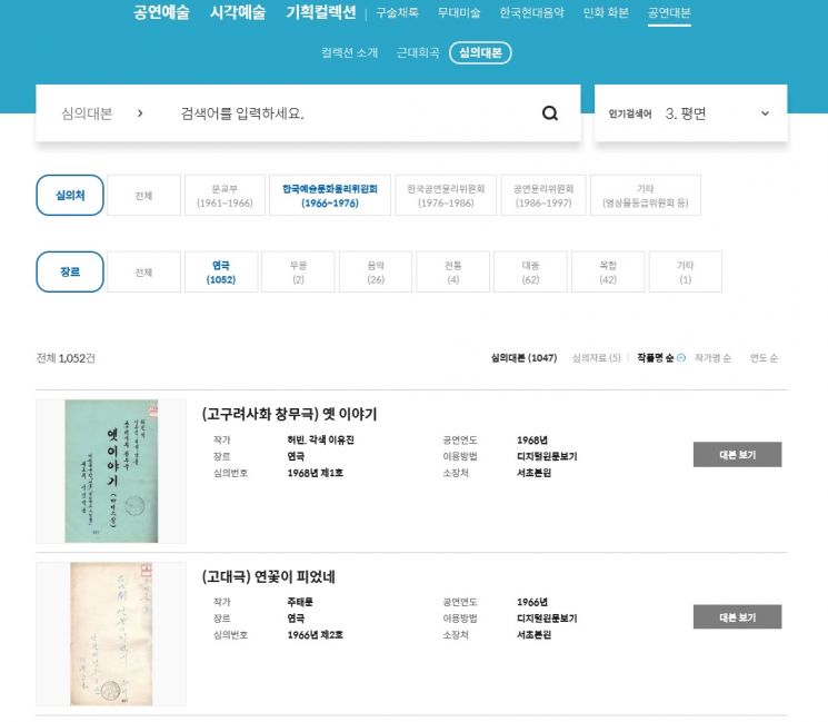 1960~90년대 공연예술 심의 대본 베일 벗는다