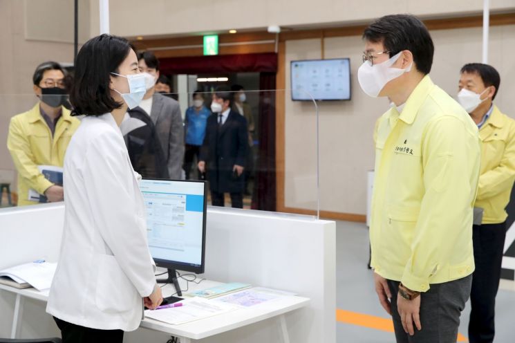 모의 훈련장 찾은 정원오 성동구청장