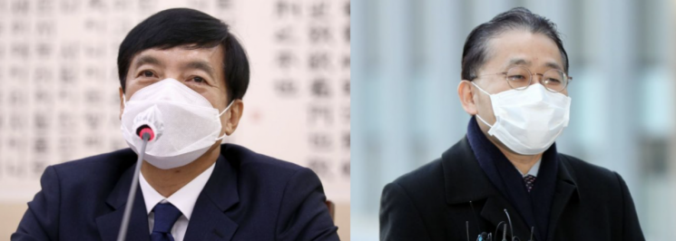 이성윤 서울중앙지검장(왼쪽)과 차규근 출입국·외국인정책본부장.