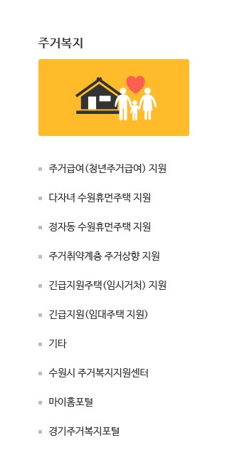 수원시, 홈페이지 통해 '주거복지 정보' 제공한다