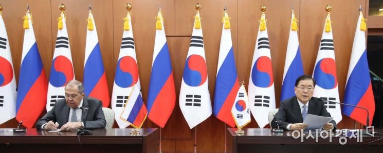 [포토]한러외교장관 공동 기자회견 개최