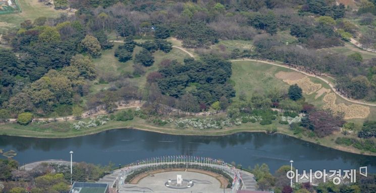 [포토]녹음 우거진 올림픽공원