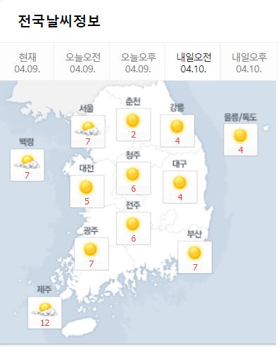 주말·휴일 아침 일부 지역 영하권…일교차 15도 이상