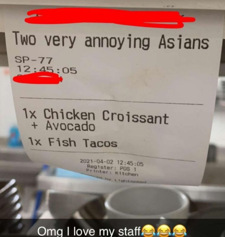 Racist phrase on “Two Annoying Asians” order form, restaurant owner praises