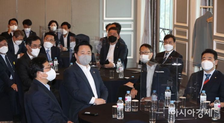 [포토] 민주당, 재선의원 간담회