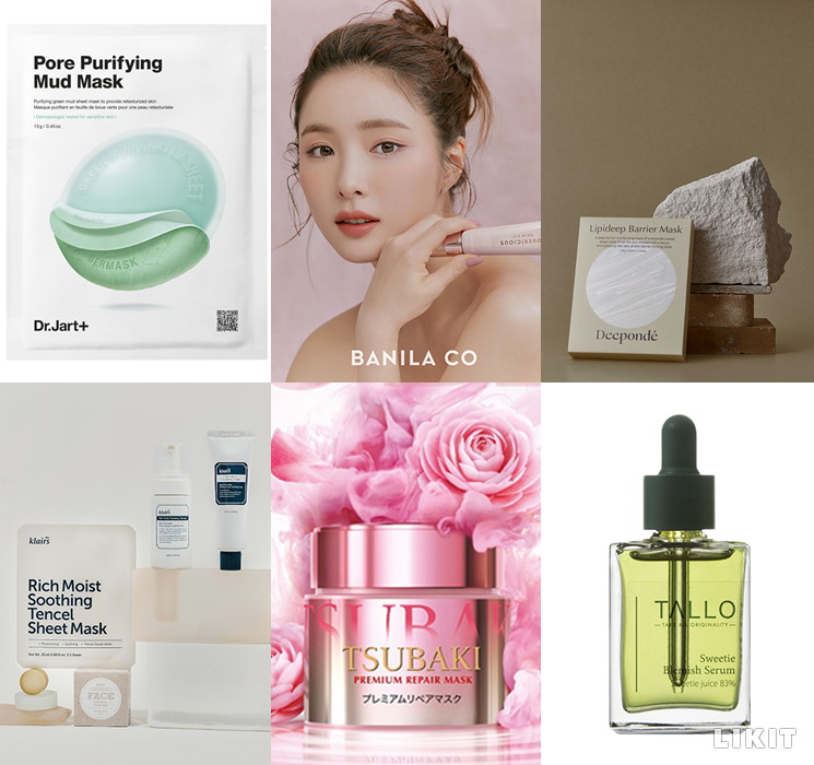 수분에 초점을 둔 뷰티 신제품들. ⓒ닥터자르트, 바닐라코, 디폰데, 디어,클레어스, 츠바키, 딸로
