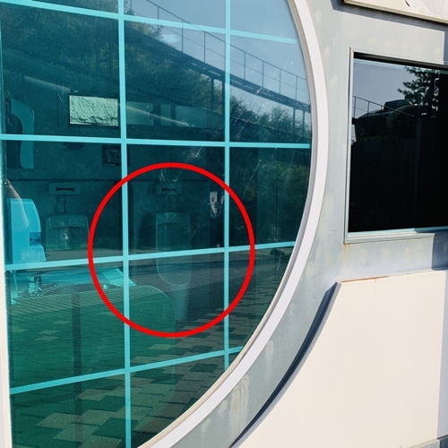 "동물원 원숭이냐" 포천 남자화장실 투명 창문 논란 