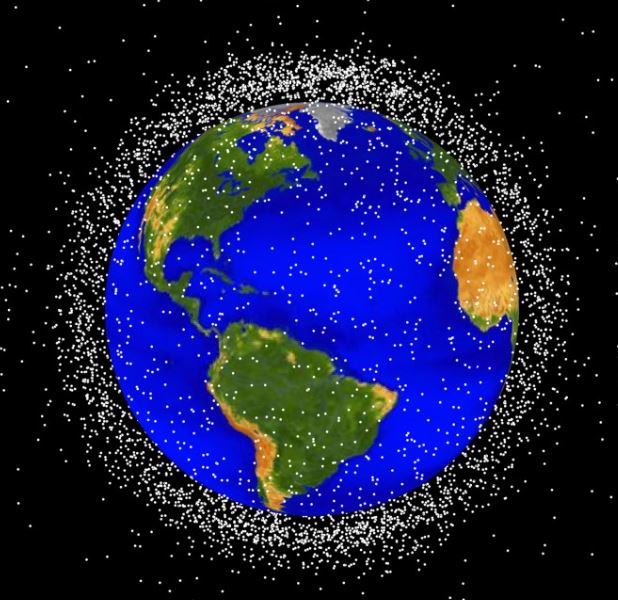 현재 지구 저궤도에 몰려 있는 우주 쓰레기를 표현한 이미지 / 사진=미 항공우주국(NASA)