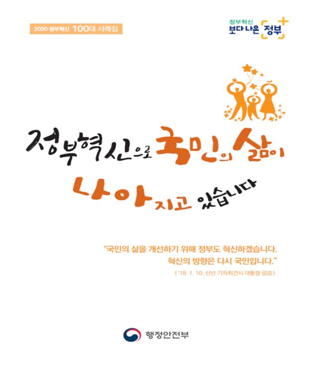행안부, '2020 정부혁신 100대 사례집' 발간