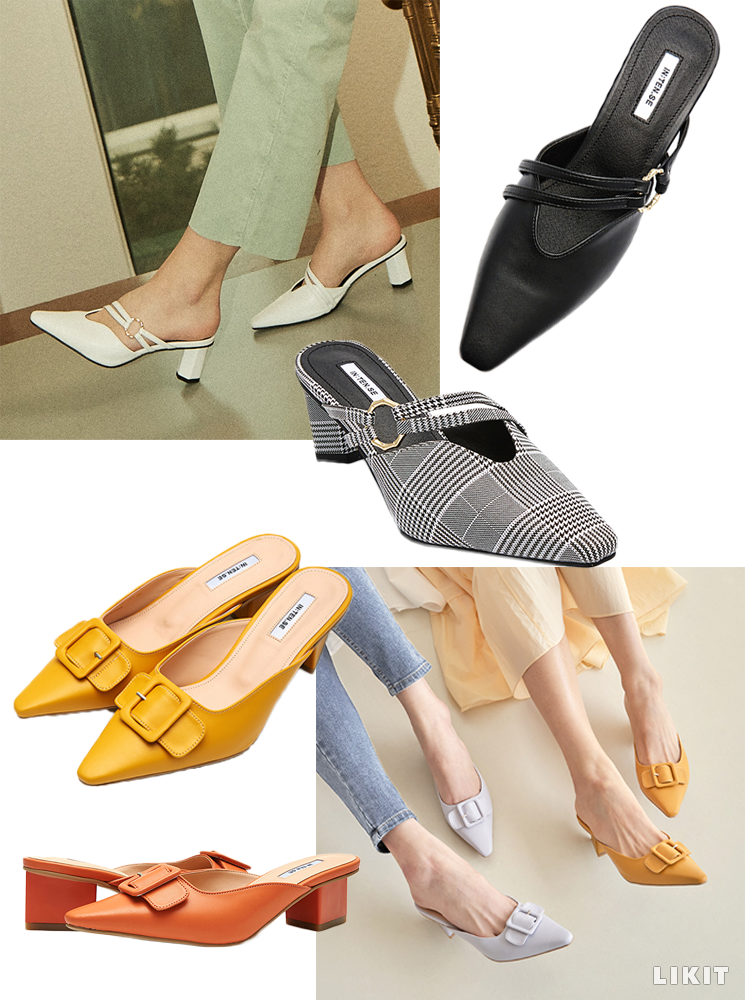 엘칸토 인텐스 여성 레트로 뮬과 버클 뮬. ⓒ엘칸토