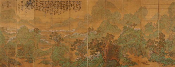 이상범, 무릉도원도, 1922년, 158.6x390cm(사진제공=국립현대미술관).