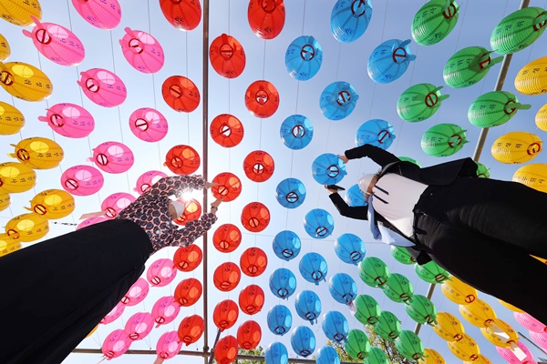 [포토] 강진 천년고찰 무위사, 오색 연등 눈길