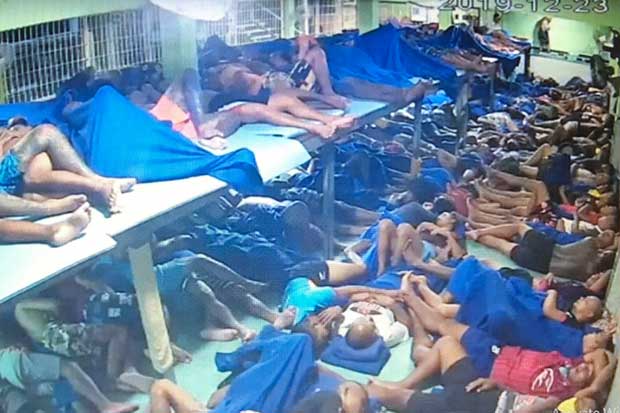 태국 남부의 한 교도소 내부 모습. 사진=방콕포스트 캡처
