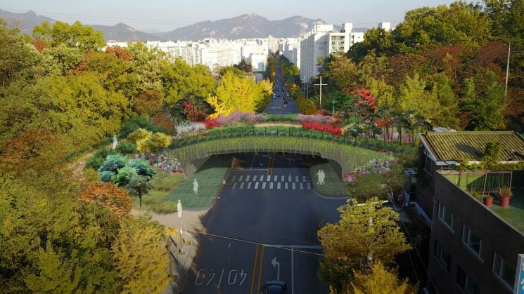 해등로 녹지연결로 개선 조감도
