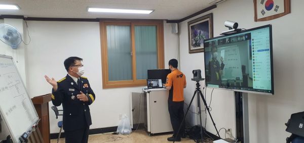 최정식 광주 동부소방서장, 화재예방 영상 간담회 개최