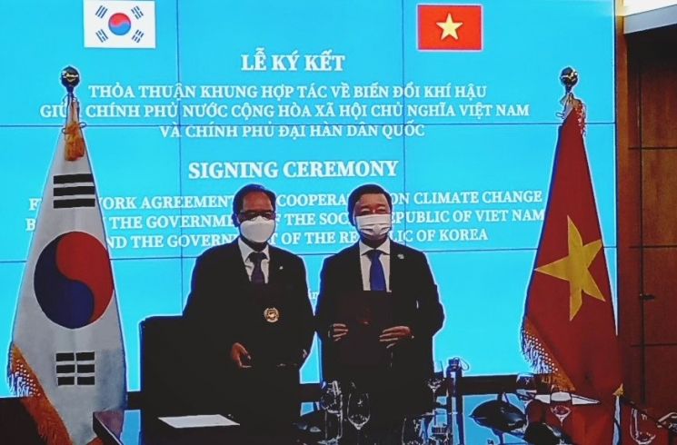 한-베트남, 기후변화 협력 기본협정 서명…공동실무반 구성