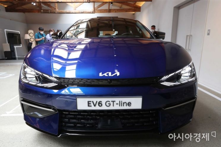 [포토]기아 전기차 'EV6' 실물 공개 