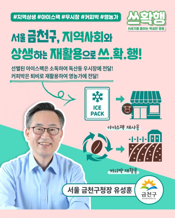 [포토]유성훈 금천구청장, 수도권 쓰레기 감량 캠페인 ‘쓰·확·행’ 동참