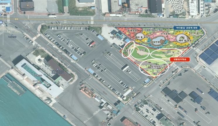 녹동신항, 유휴부지 지역주민의 쉼터로 조성되다