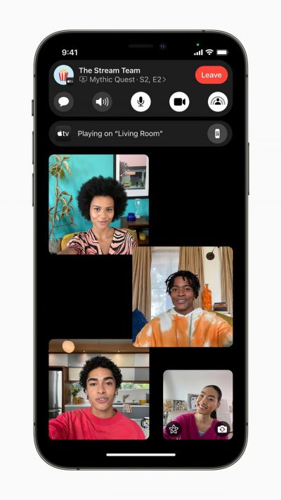 애플은 아이폰용 OS인 iOS15에서는 영상통화 기능인 '페이스타임'을 새롭게 디자인한다. [이미지출처=EPA연합뉴스]