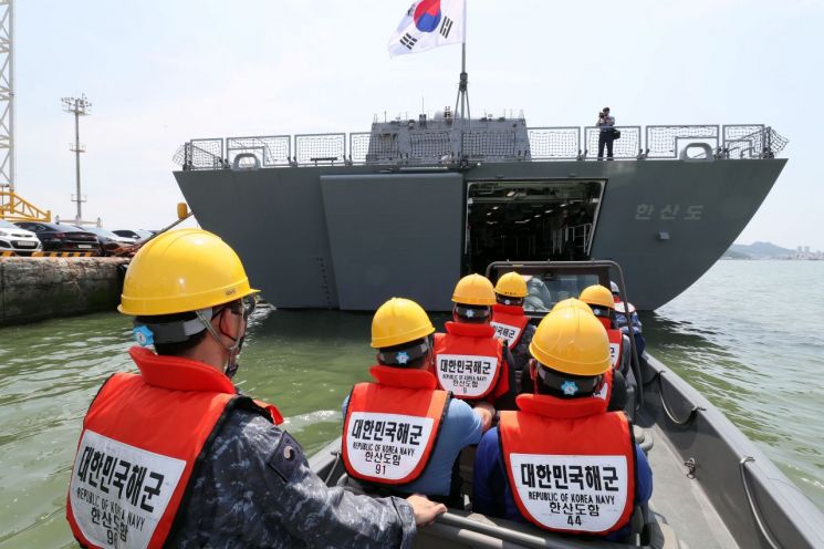 도서지역 백신 접종 모의훈련(사진제공=국방일보)