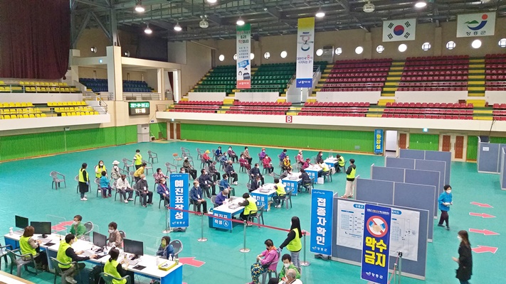 장흥군, 코로나19 백신접종 39％…전국 접종률 1.9배