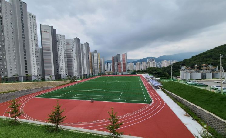 양산시, 덕계체육공원 이달 말 준공
