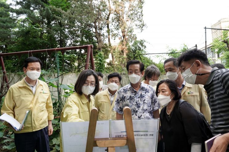 은수미 성남시장, 풍수피해 우려지역 '현장점검'