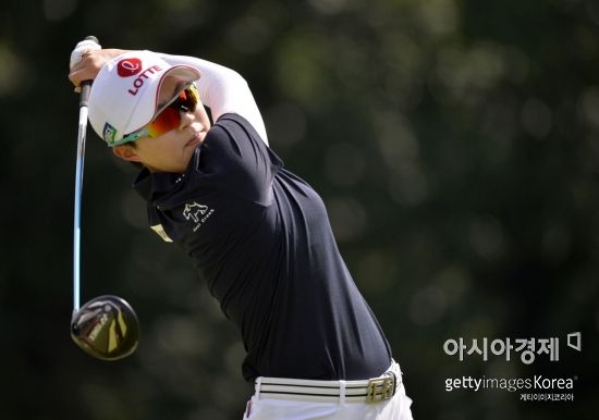 김효주가 KPMG위민스 PGA챔피언십 셋째날 2번홀에서 티 샷을 하고 있다. 존스크리크(미국)=Getty images/멀티비츠