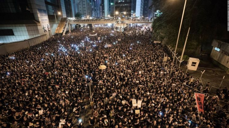 2019년 홍콩 민주화 시위 당시 모습