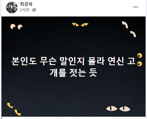 최강욱 열린민주당 대표가 29일 페이스북에 올린 게시글./사진=최강욱 대표 페이스북