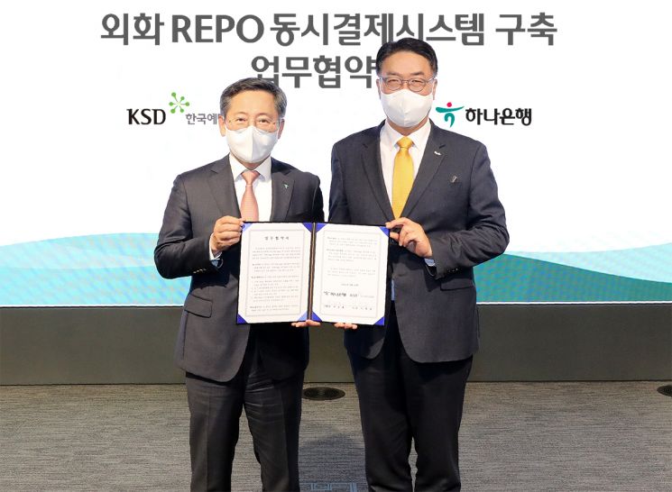 하나은행, 예탁원과 '외화 Repo 동시결제 시스템' 오픈