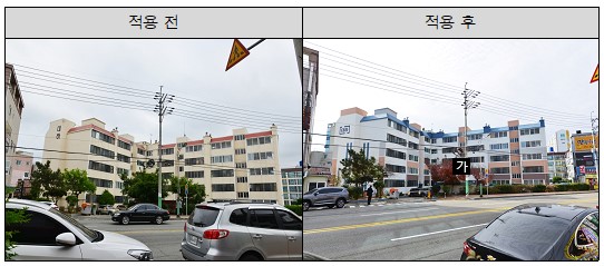 색채디자인 컨설팅 지원 사업으로 외부 색이 바뀐 울산의 한 공동주택.