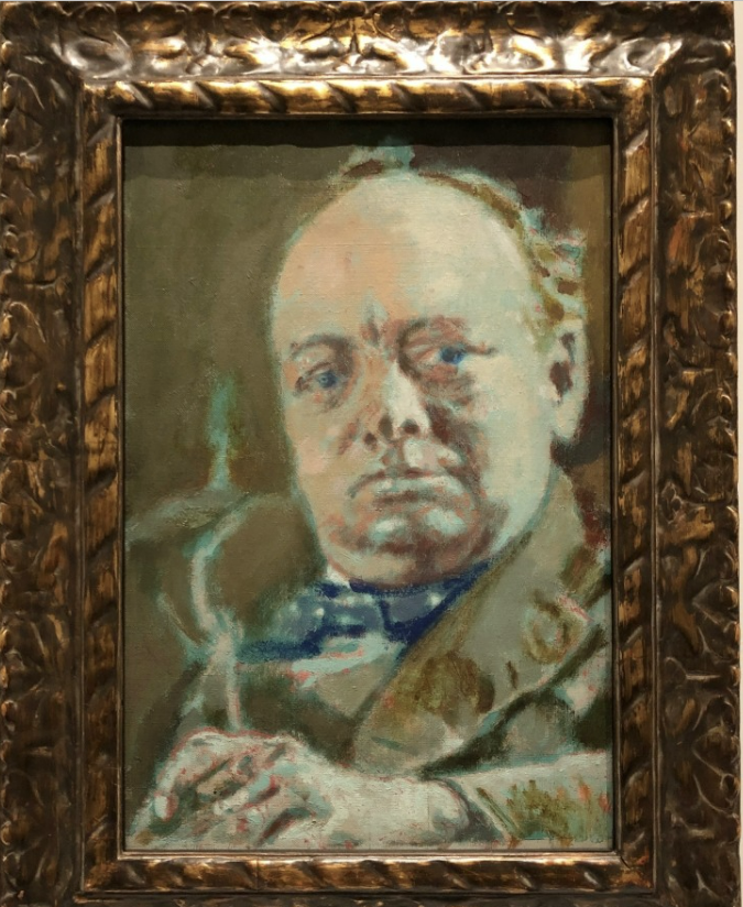 영국 화가 월터 시커트(1860~1942)가 1927년 당시 영국 재무장관이었던 윈스턴 처칠(1874~1965)을 그린 초상화.