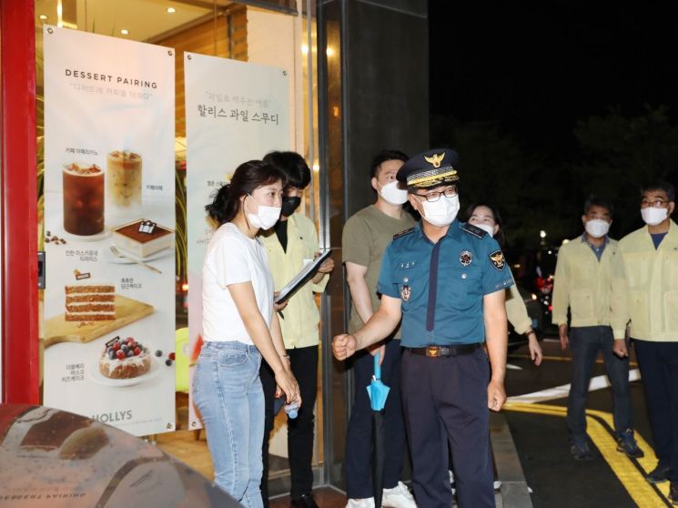 김재규 전남경찰청장, 코로나19 확산 방지 방역현장 점검  