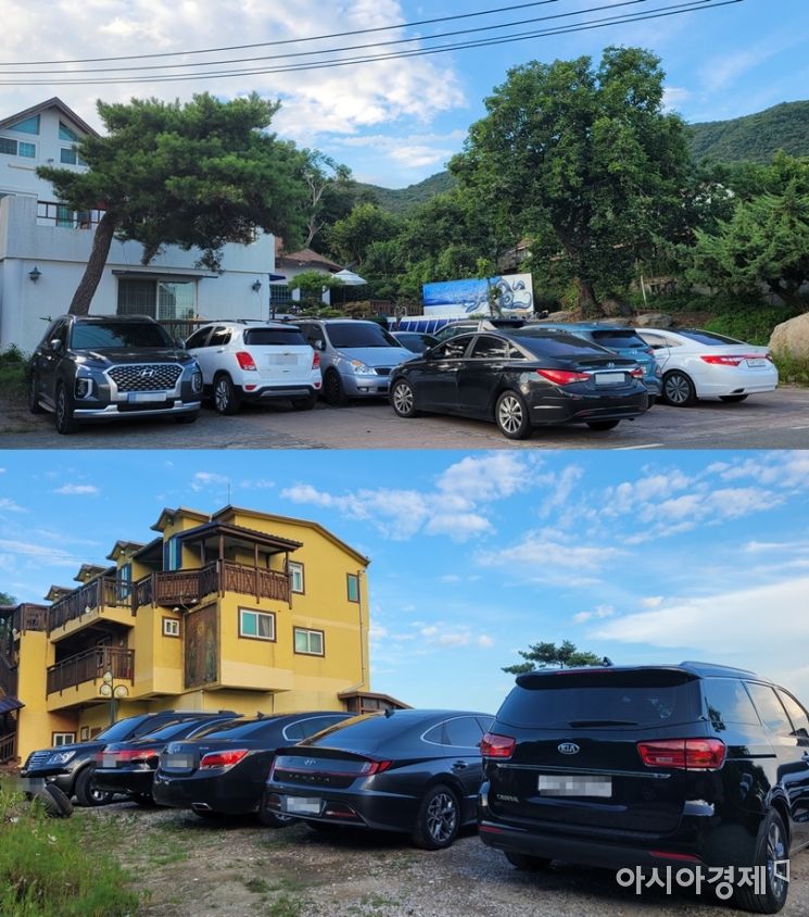 수도권 지역의 사회적 거리두기 4단계 시행 첫 주말이었던 17일 인천 강화군은 휴가를 즐기려는 피서객들의 발길이 이어졌다. 이를 방증하듯 펜션 주차장마다 빈 자리를 찾기 힘들 정도로 차량들이 가득 찼다. 사진=유병돈 기자 tamond@