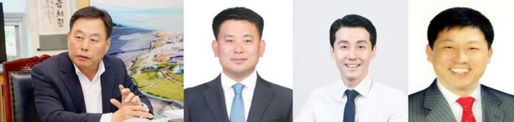 좌측부터 김산 무안군수, 김대현 무안군의회 의장, 강병국 무안군의원, 정영덕 전 도의원 / ⓒ 아시아경제