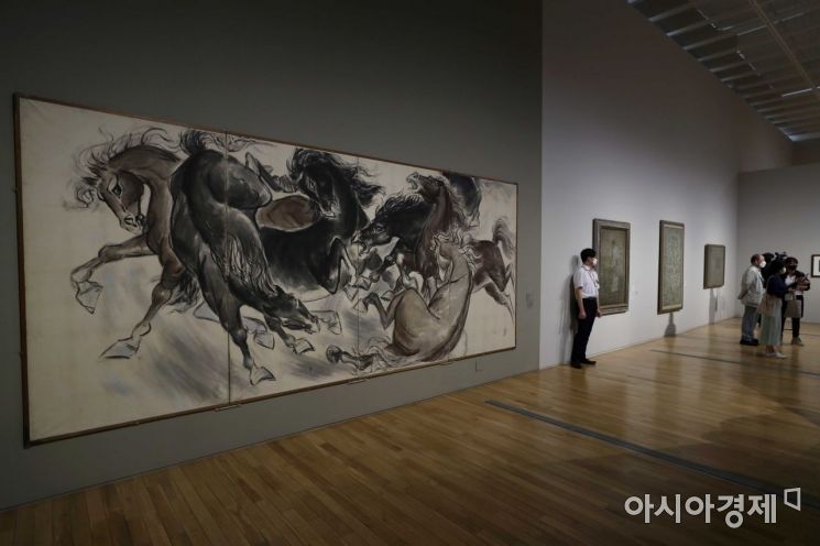 김기창 작가의 ‘군마도’. /문호남 기자 munonam@