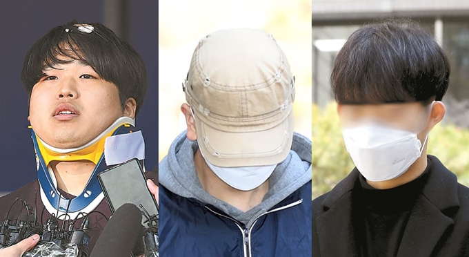 성착취물을 제작ㆍ유포한 ‘박사방’ 운영자 조주빈(왼쪽), '부따'란 대화명을 쓴 박사방 공동 운영자 강훈, 사회복무요원 근무 당시 피해자들 개인정보를 조주빈에게 넘긴 최모씨./사진=연합뉴스